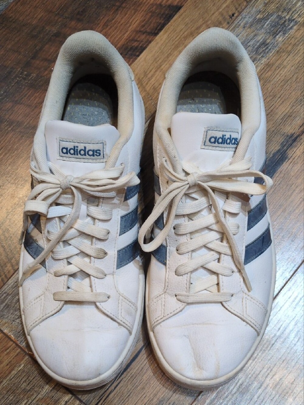 Adidas blue and white tennis shoes - Picture 2 of 2